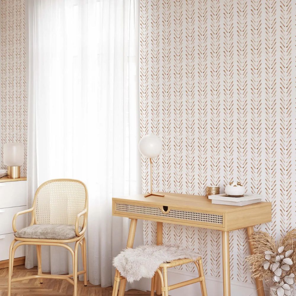 Bohème chic papier peint terracotta tapisserie murale
