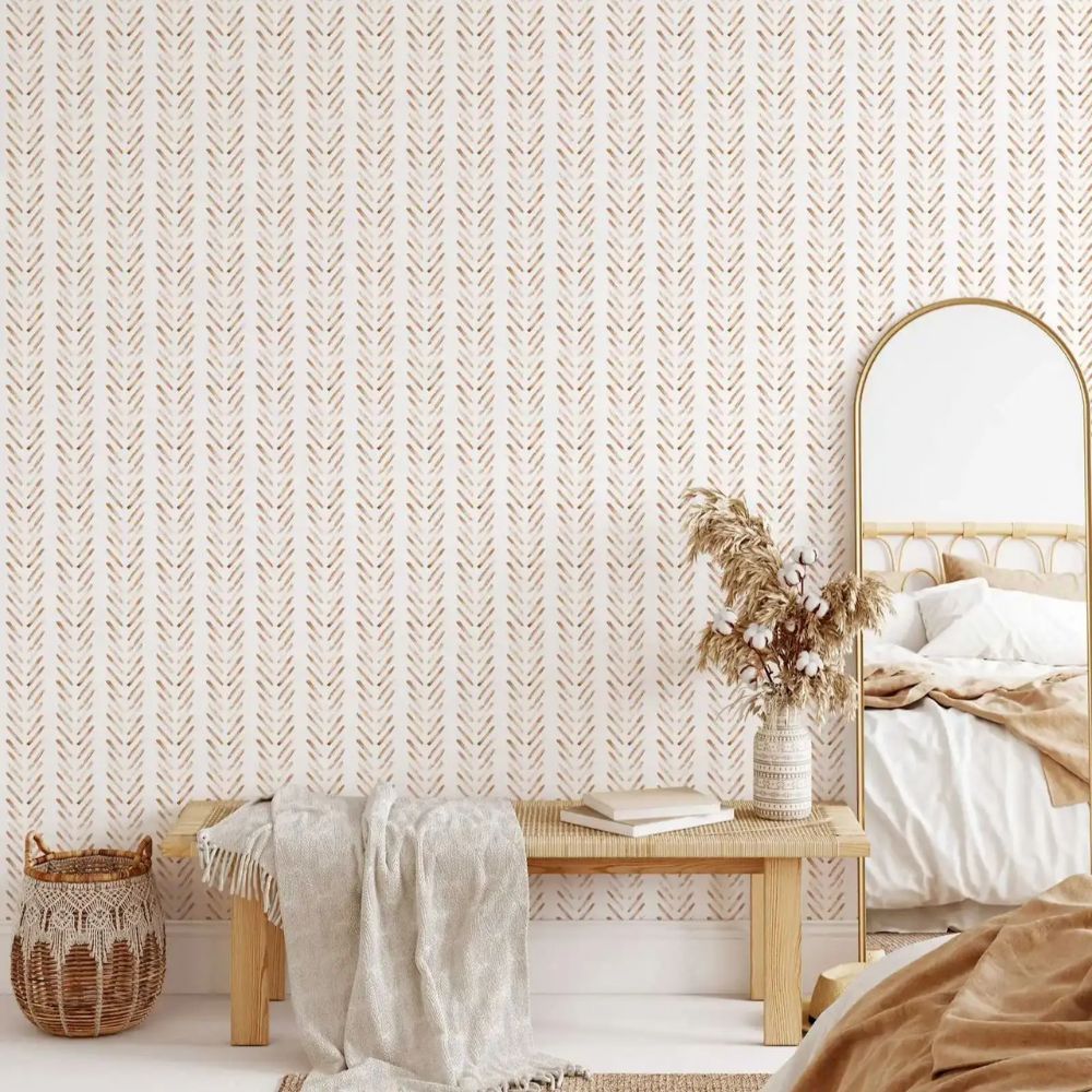 Bohème chic papier peint terracotta