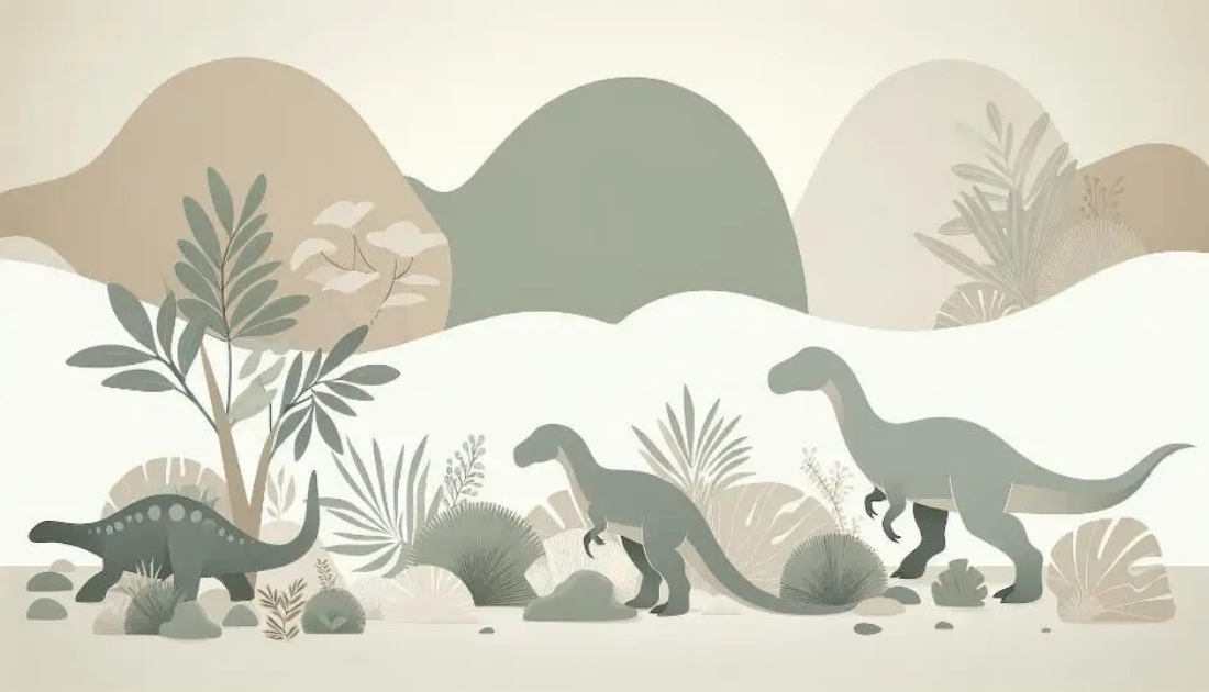 Papier Peint Dinosaure Silhouette