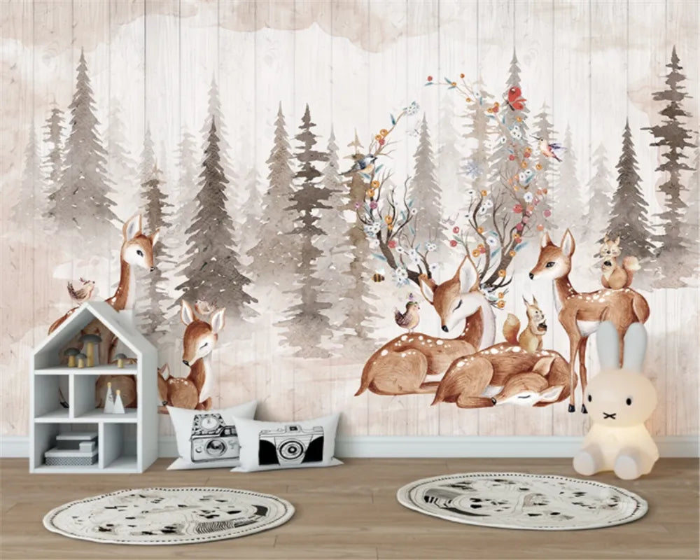 Papier Peint Biche Foret
