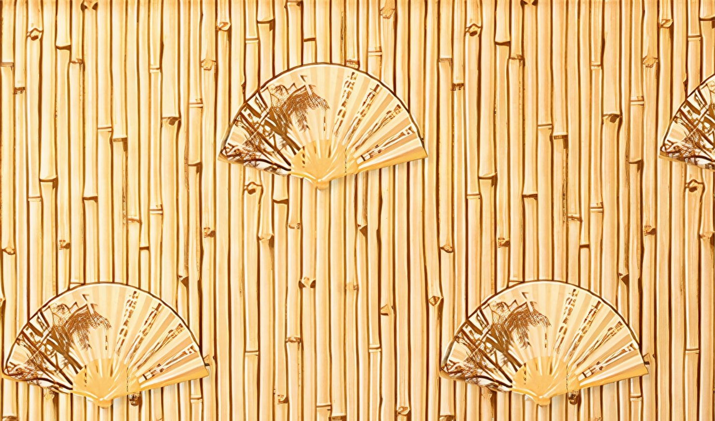Papier Peint Eventail Japonais motif