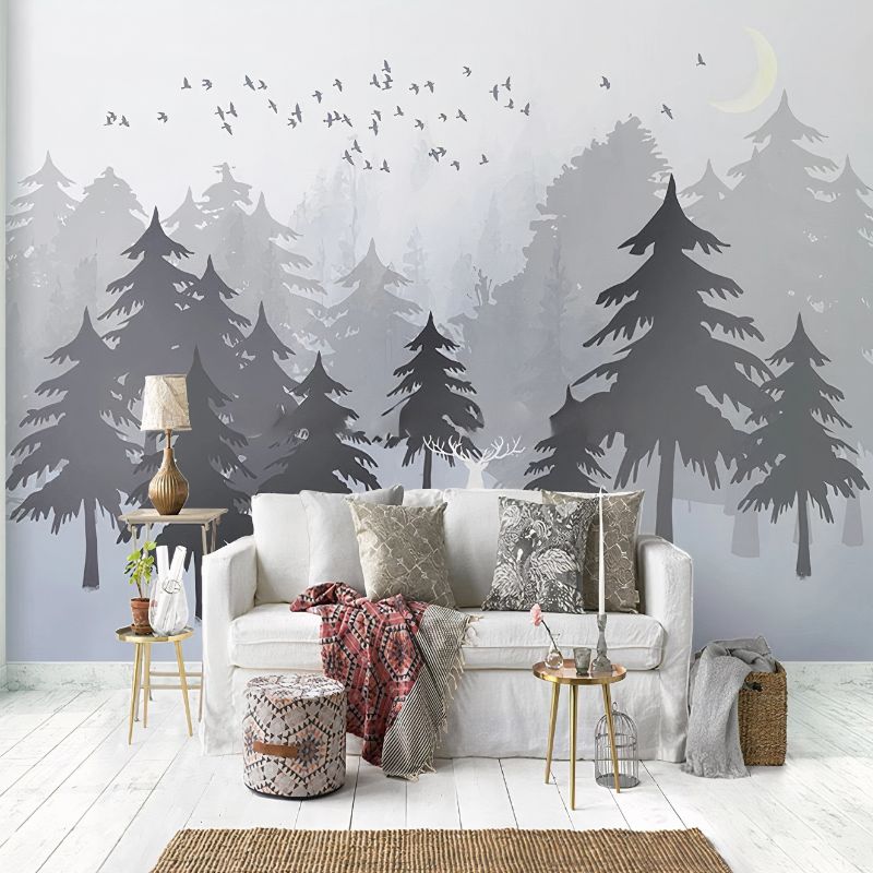 Papier Peint Foret Dessin