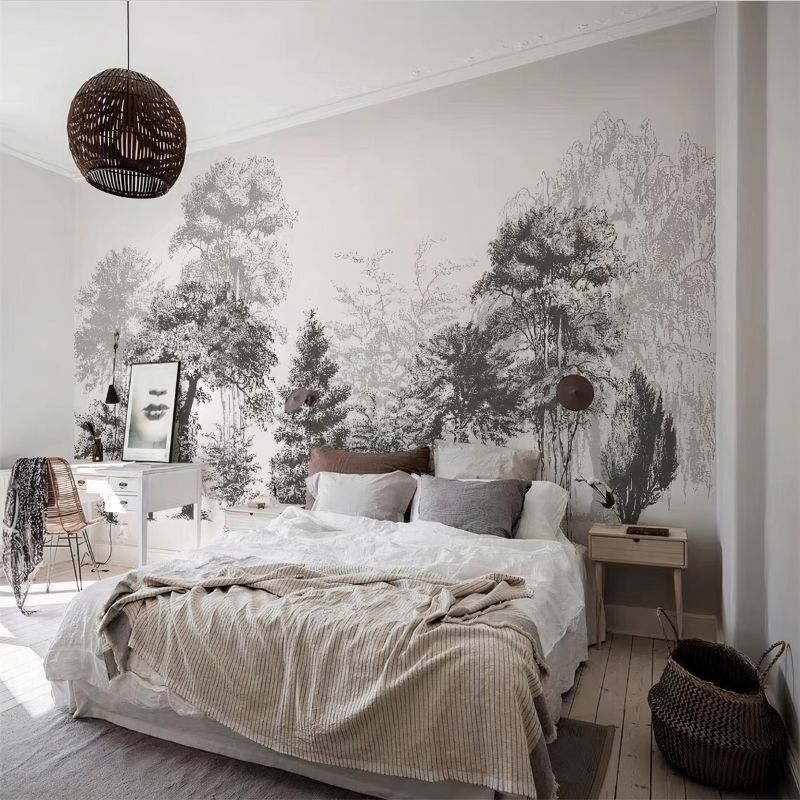 Papier Peint Foret Noir