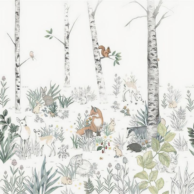 Papier Peint Foret Renard