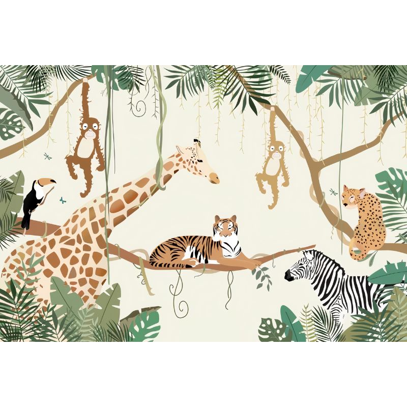 Papier Peint Jungle Bébé