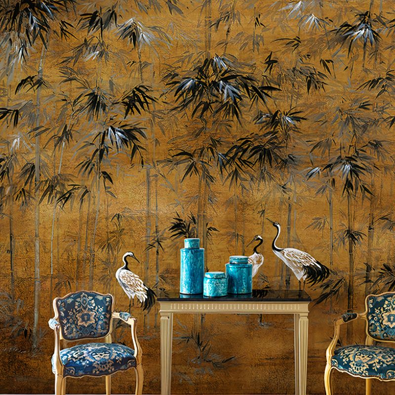 Papier Peint Japonais Jaune