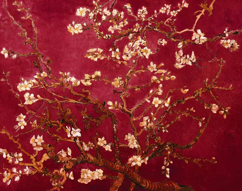 Papier Peint Japonais Rouge motif