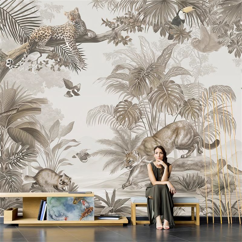 Papier Peint Jungle Marron