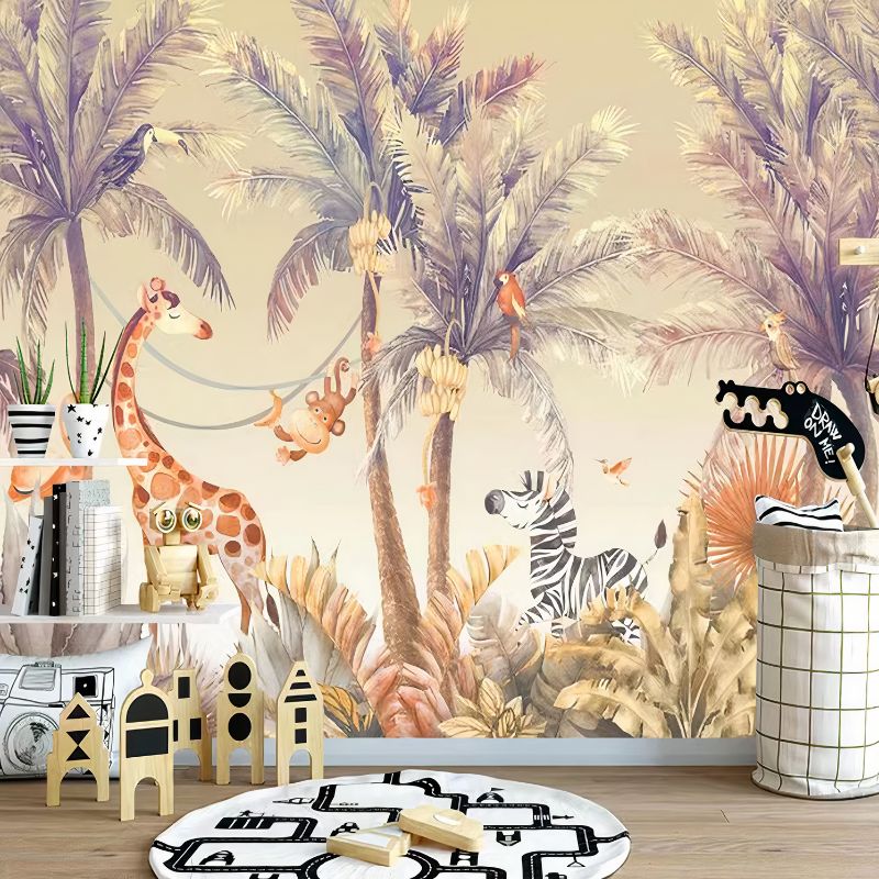 Papier Peint Jungle Orange