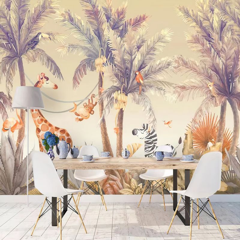 Papier Peint Jungle Orange