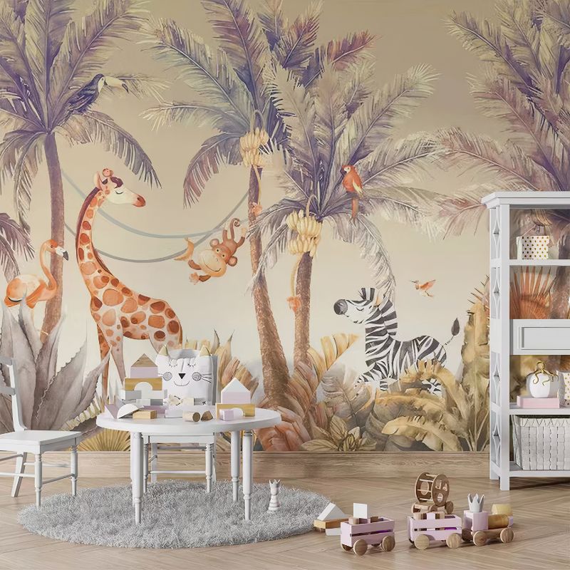 Papier Peint Jungle Orange