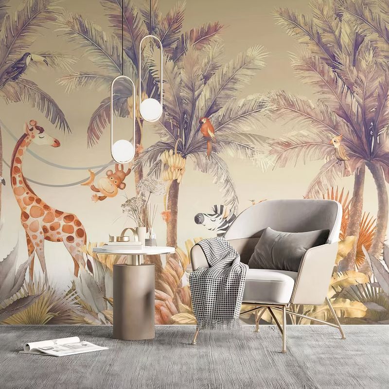 Papier Peint Jungle Orange