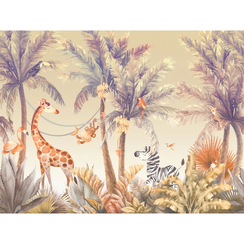 Papier Peint Jungle Orange