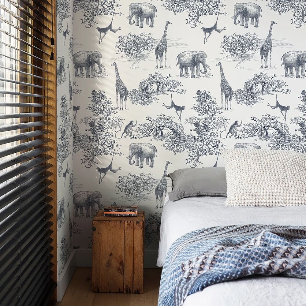 Papier Peint Animaux Noir Et Blanc chambre