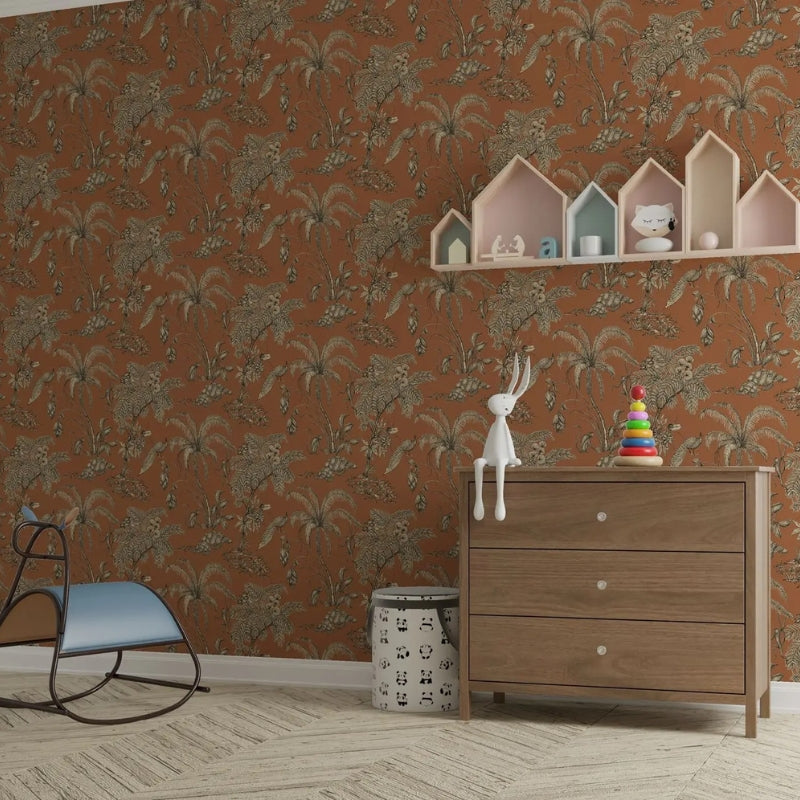 Papier Peint Jungle Terracotta