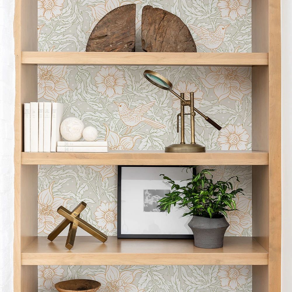 Papier peint arabesque florale