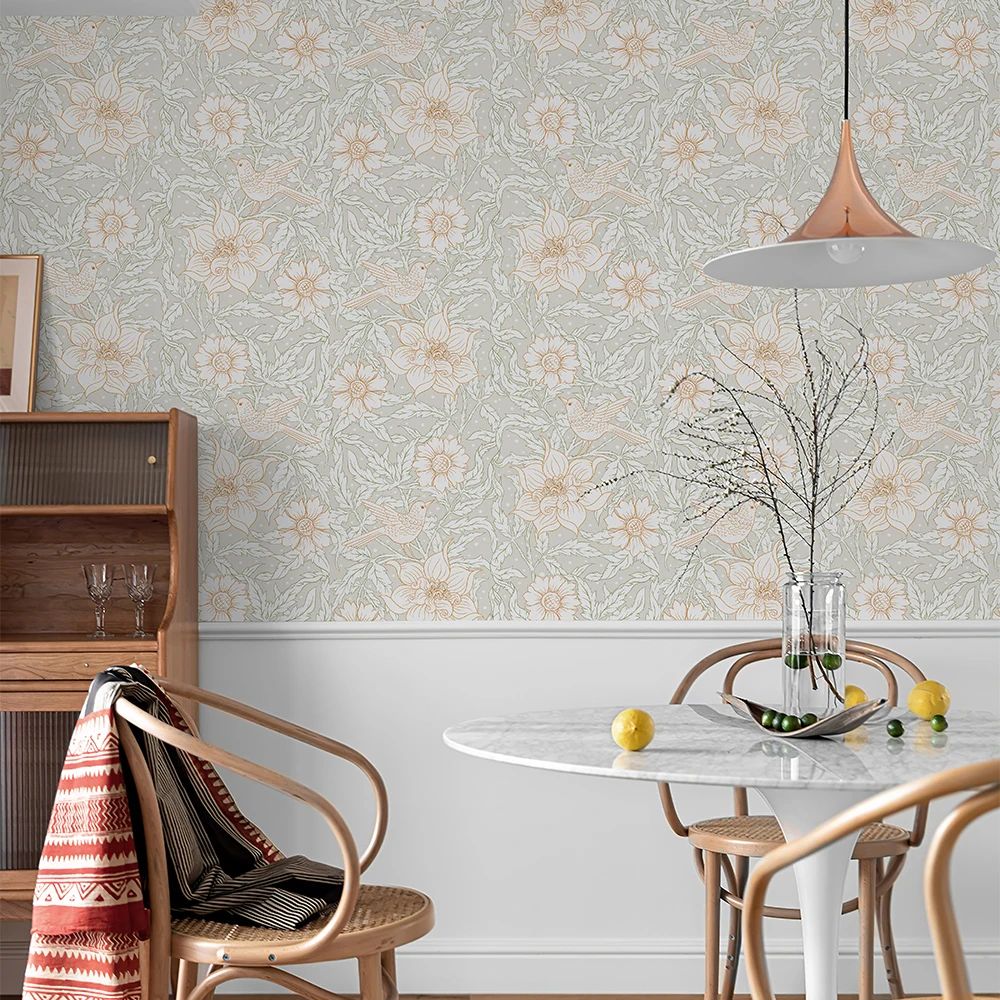 Papier peint arabesque florale fond