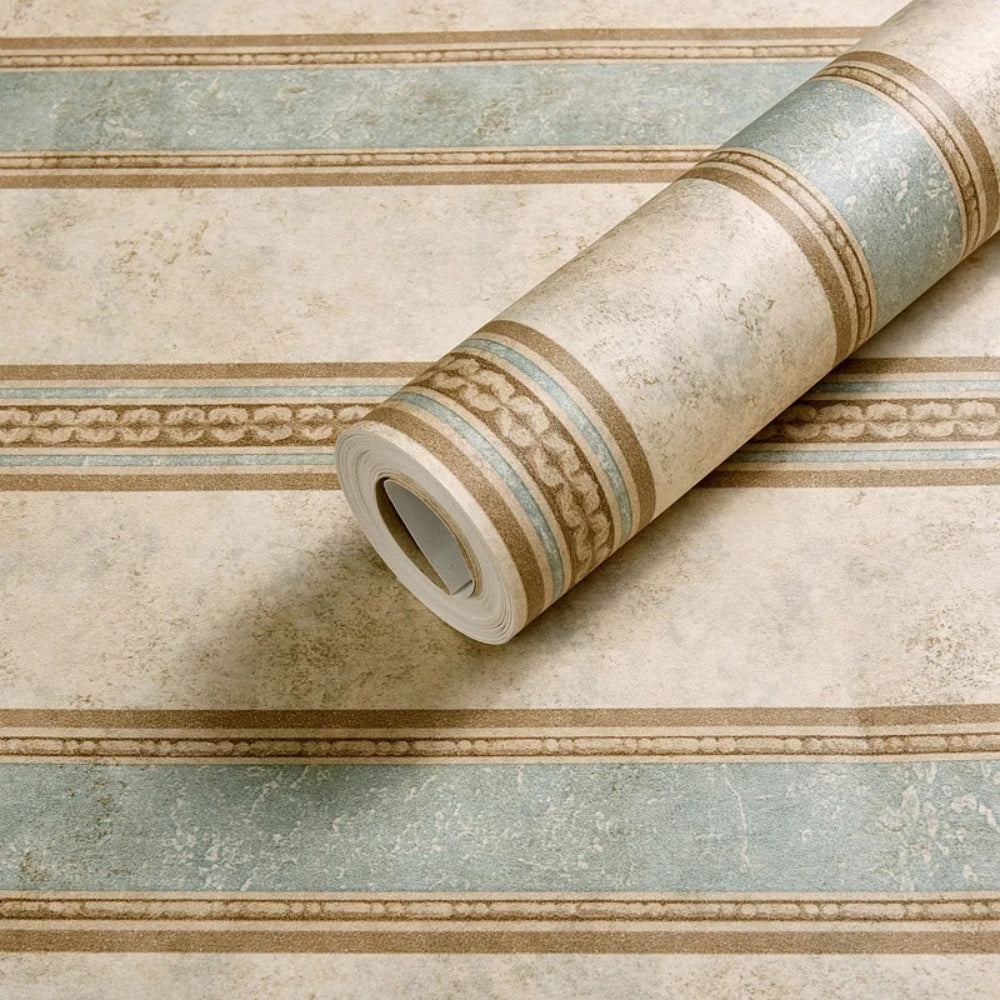 Papier peint baroque rayures Deco salon
