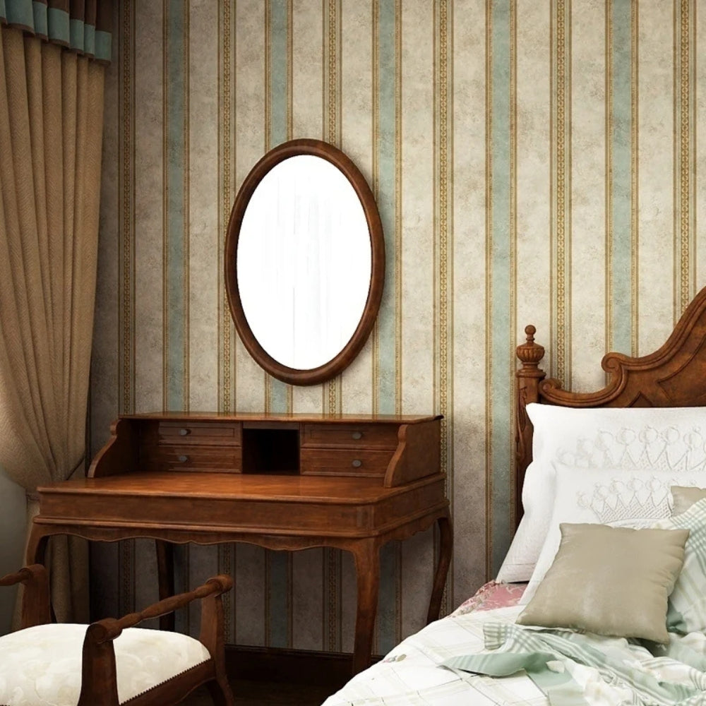 Papier peint baroque rayures deco chambre