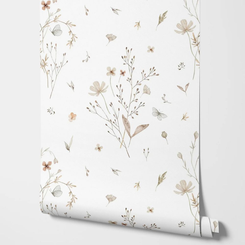 Papier peint dentelle florale motif