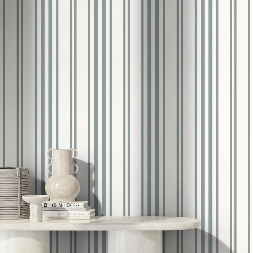 Papier peint rayures basques decoration murale
