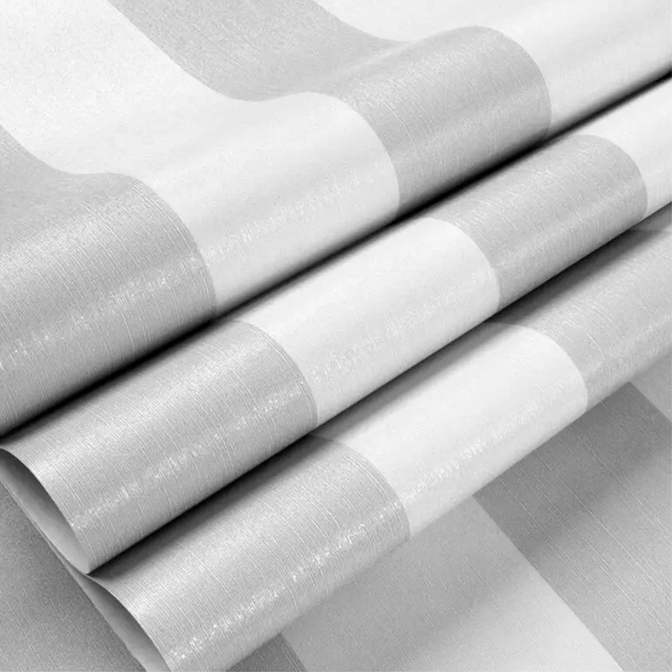 Papier peint rayures gris clair deco chambre