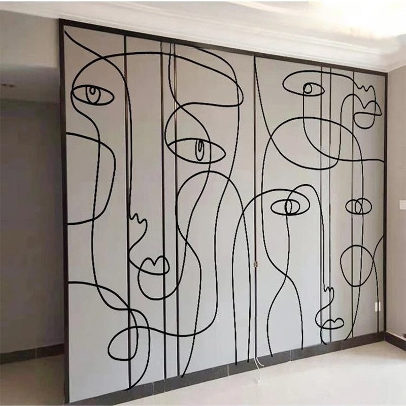 Papier Peint Visage Noir Et Blanc