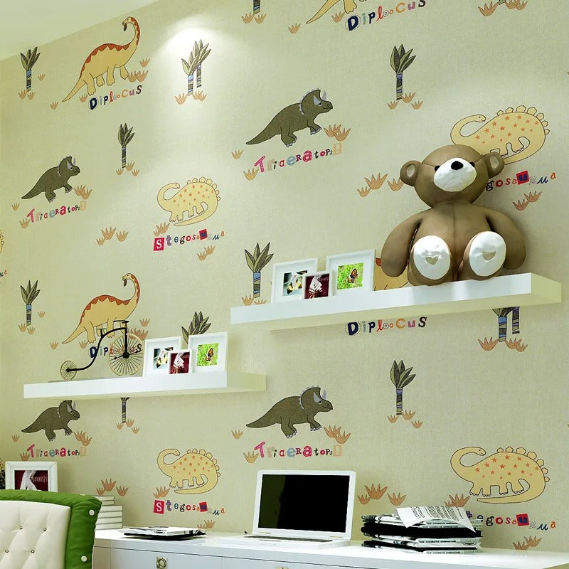 Papier Peint Dinosaure Jaune