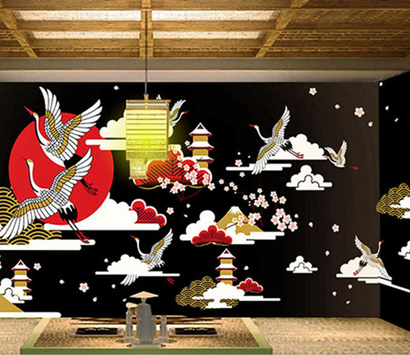 Papier Peint Oiseaux Japonais