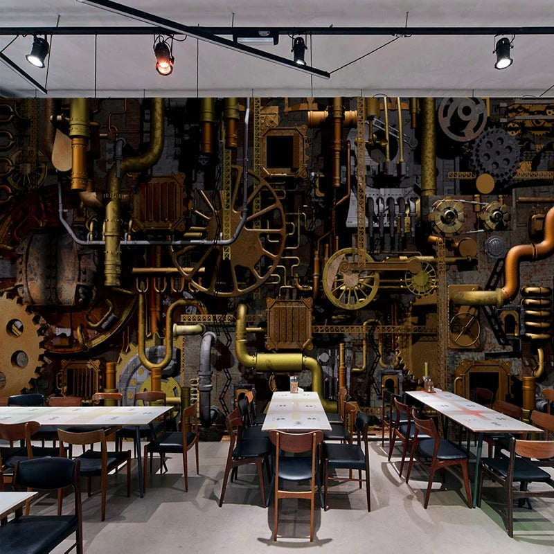 Papier Peint 3D Style Industriel