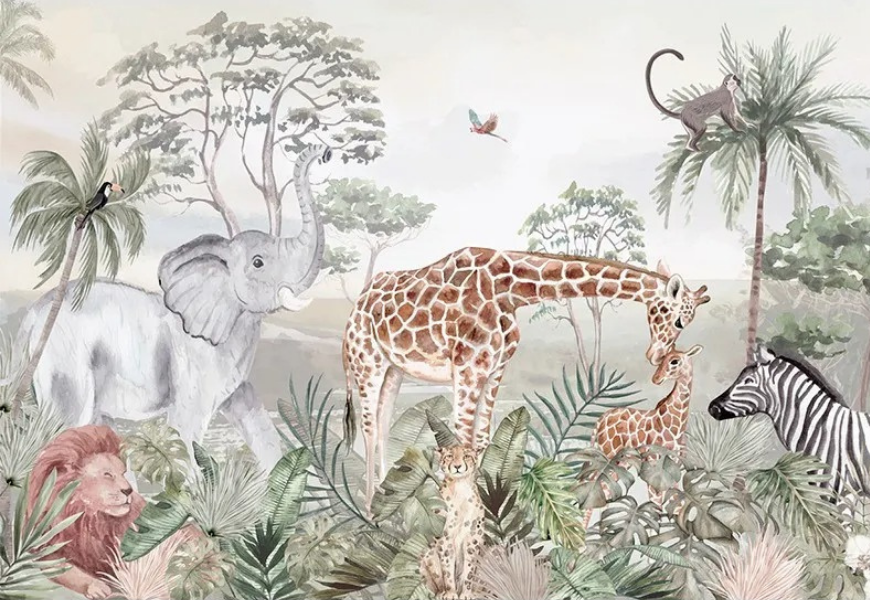 Papier Peint Animaux de la Savane