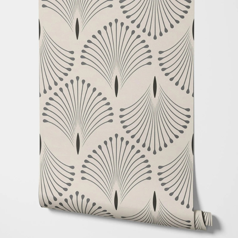 Papier peint art déco noir et blanc