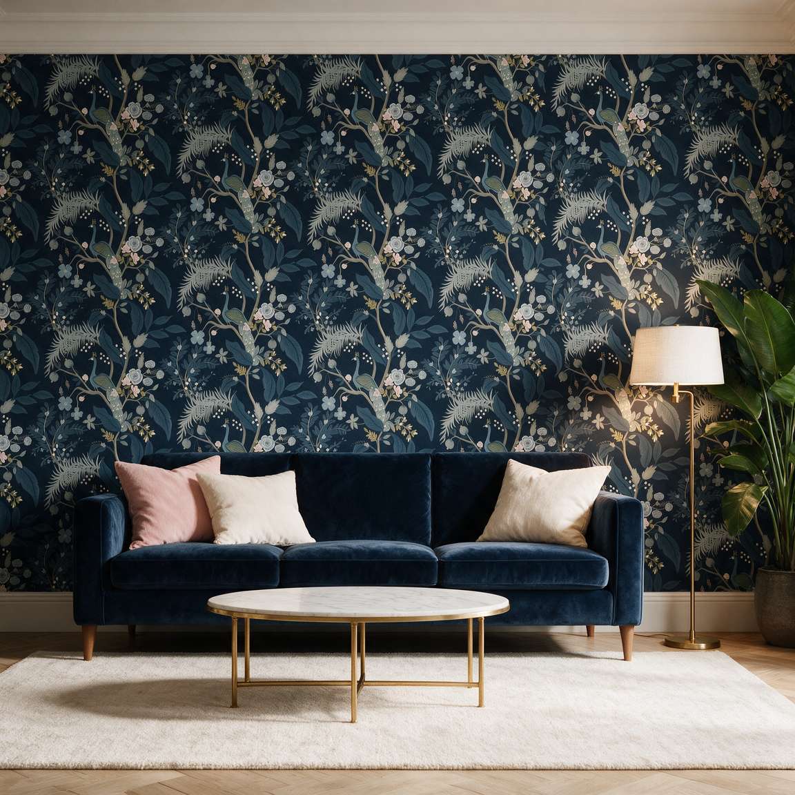 papier-peint-bleu-paon-photo-ambiance-2