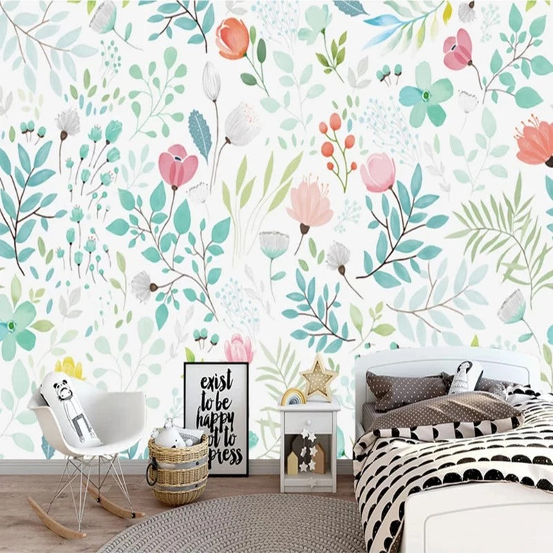 Papier Peint Fleur Chambre Bébé