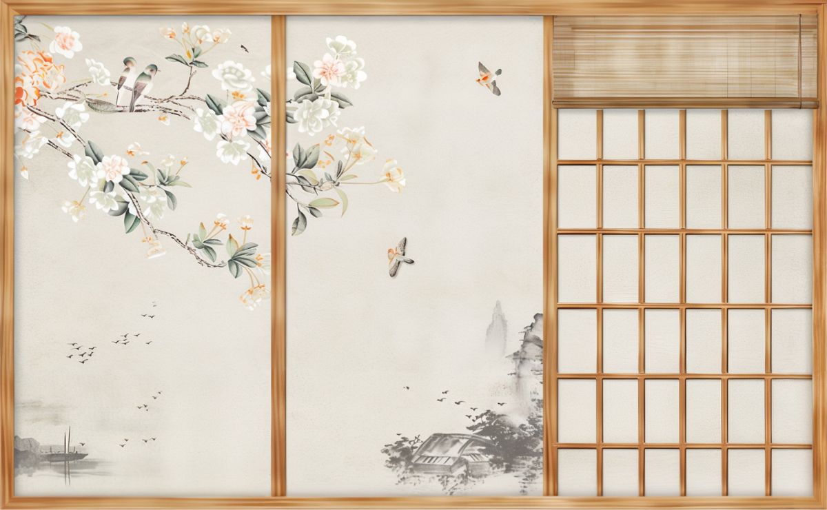 Papier Peint Japonais Zen panoramique decoration murale