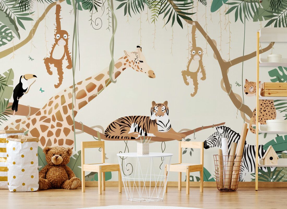 Papier Peint Jungle chambre Bébé