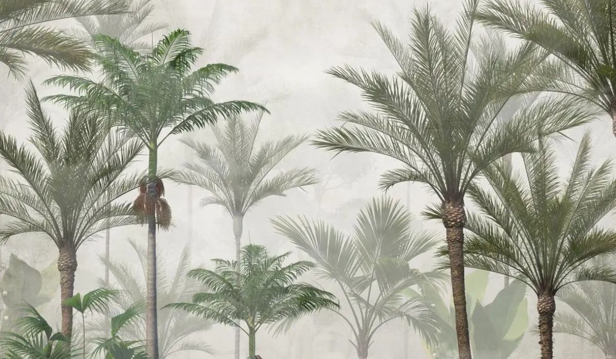 papier peint jungle couloir tapisserie murale