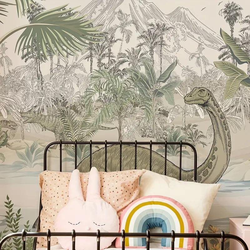 Papier Peint Jungle Dinosaure