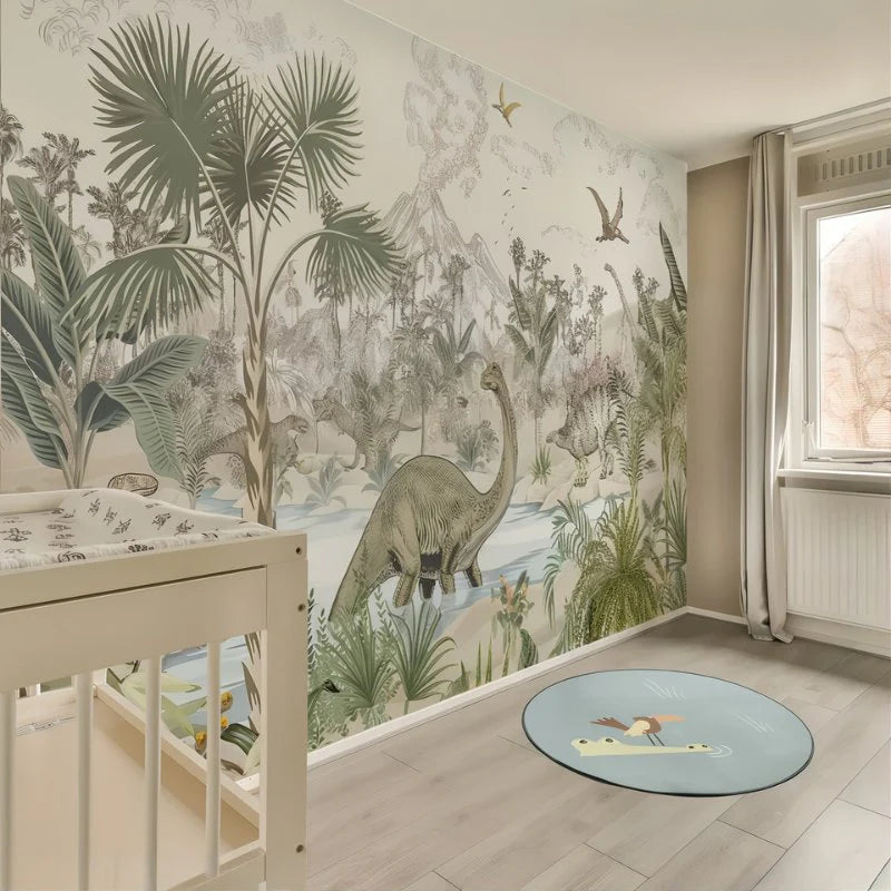 Papier Peint Jungle Dinosaure