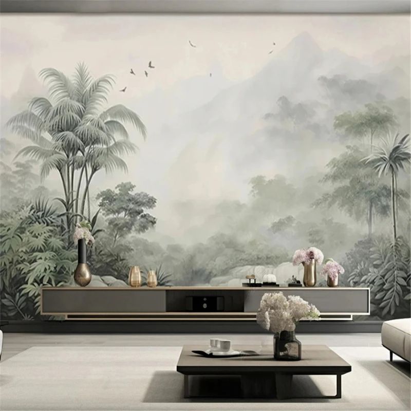 Papier Peint Jungle Vert