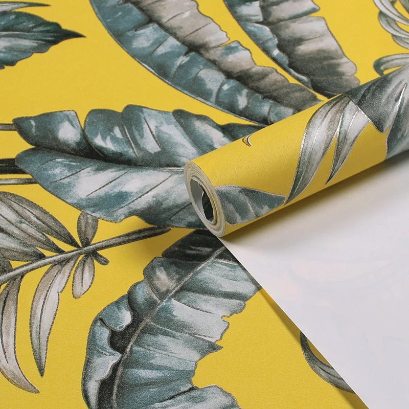 Papier Peint Palmier Jaune