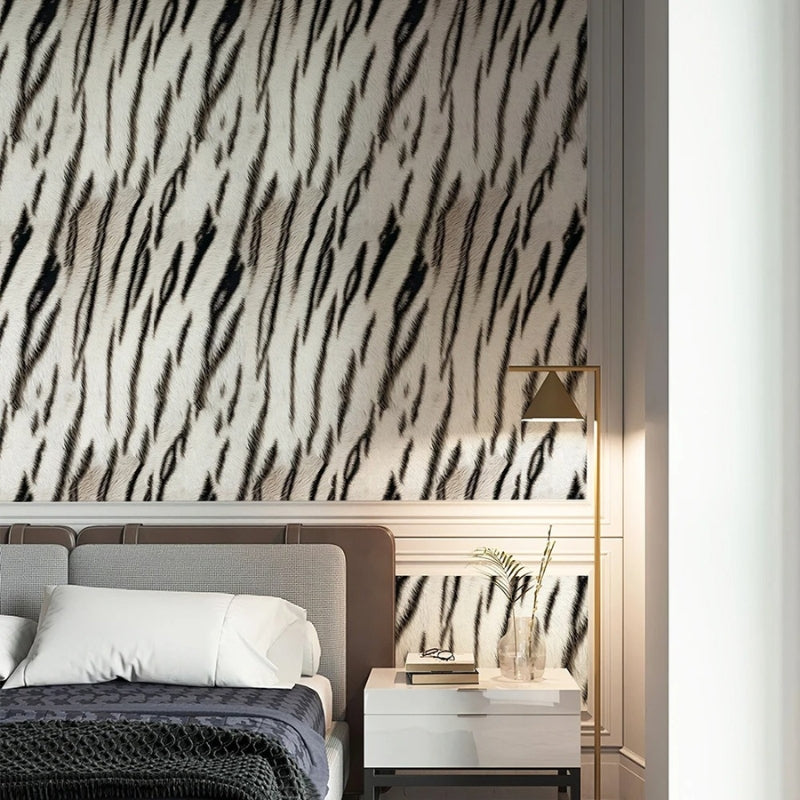 Papier peint tigre blanc et noir