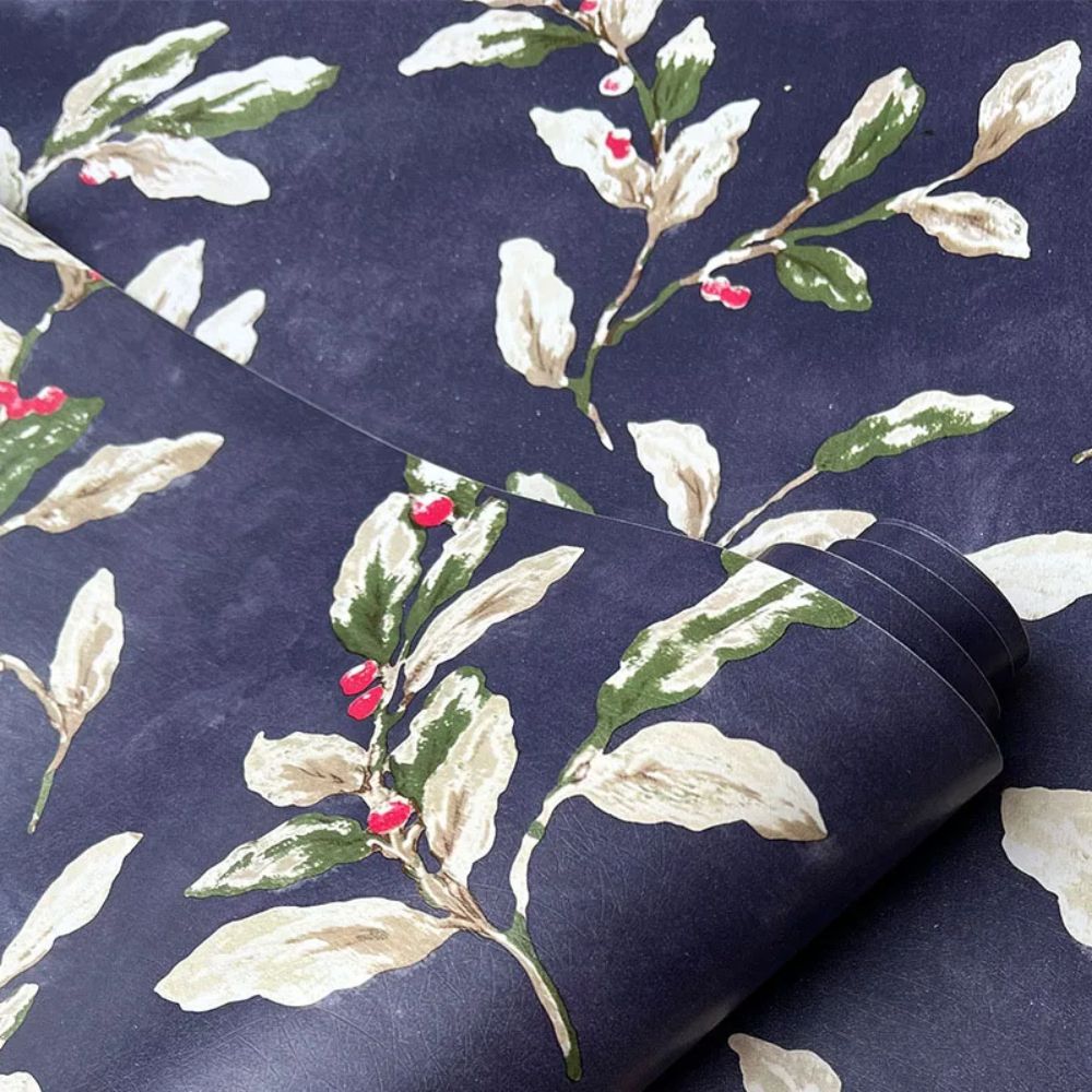 papier peint fleur vintage bleu hippy motif