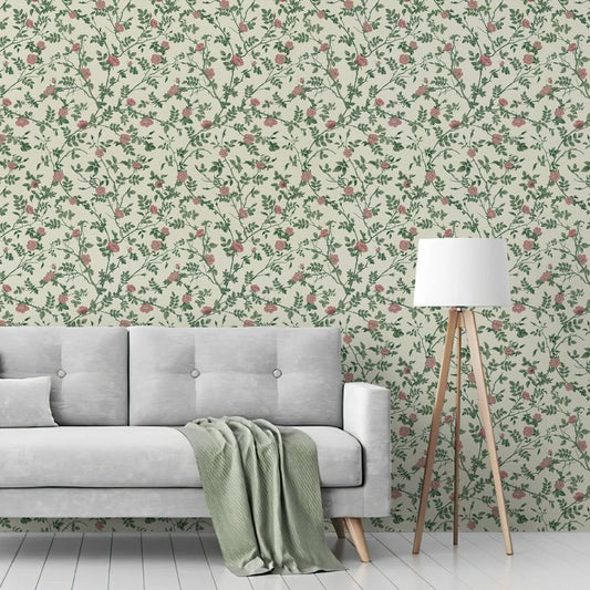 papier peint fleuri vintage anglais