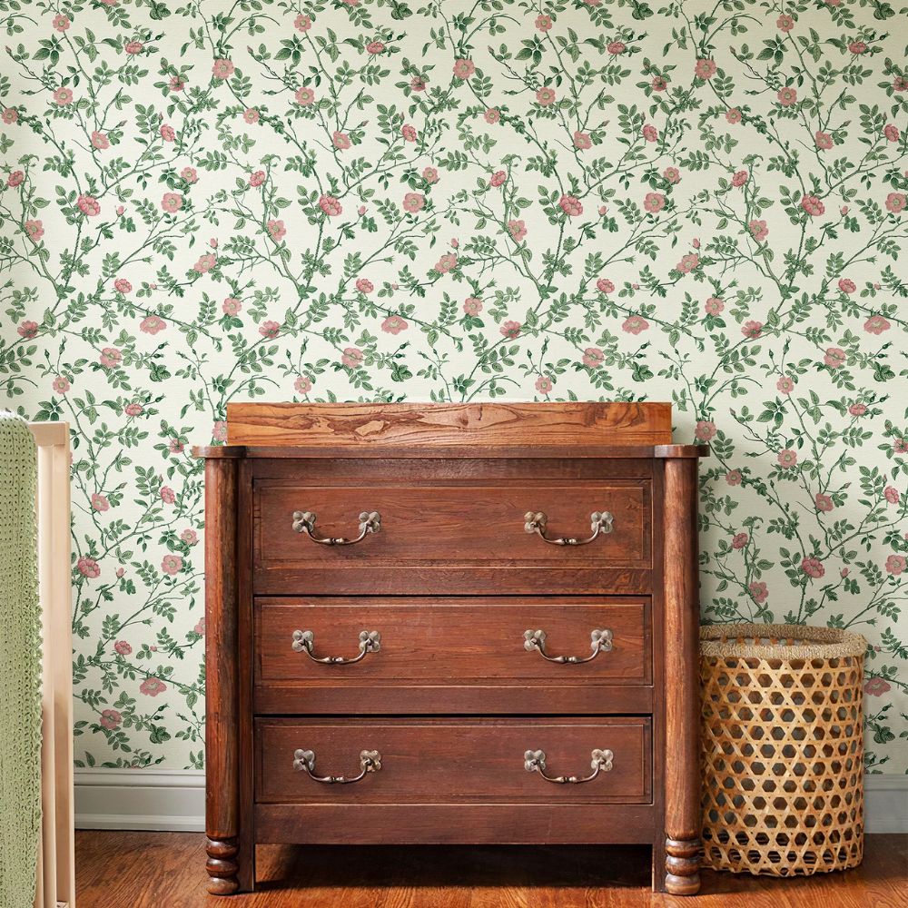 papier peint fleuri vintage british