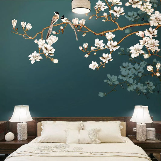 papier peint floral japonais