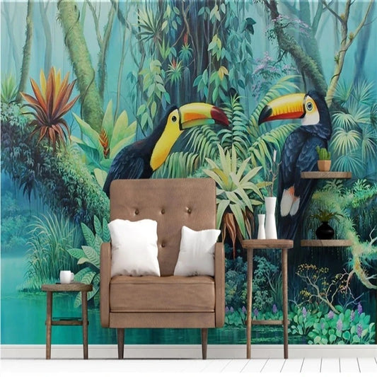 Papier Peint Jungle Toucan