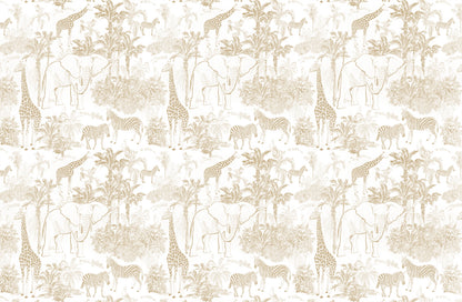 Papier peint toile de jouy beige
