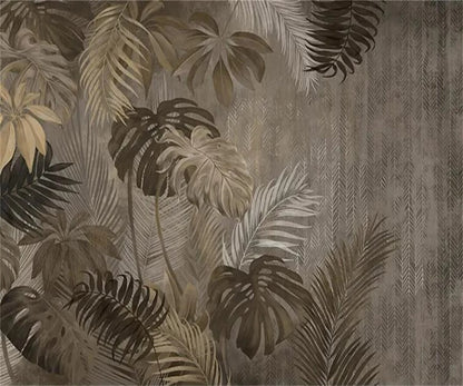 Papier Peint Feuillage Marron