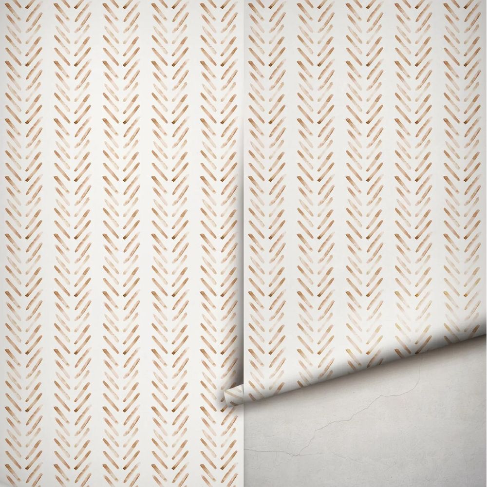 Bohème chic papier peint terracotta motif